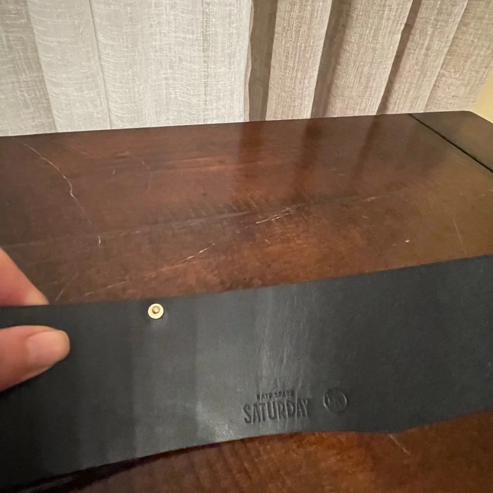 Kate spade Saturday black leather asymmetrical belt